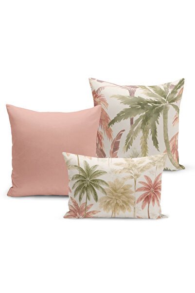 Bertille Home Σετ 3 καλύμματα μαξιλαριών με ψηφιακή εκτύπωση διπλής όψης της ...