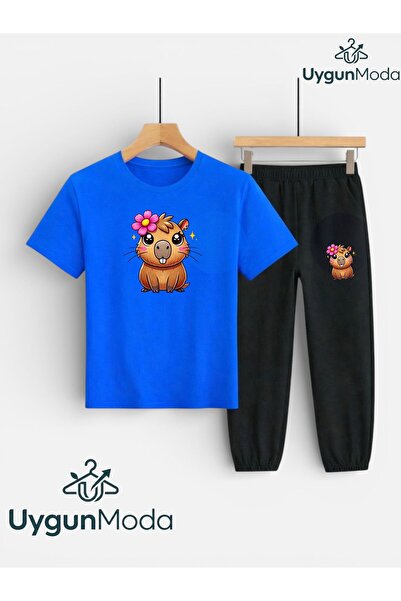 UygunModa SET COPII DRĂGUȚI: TRICOU CU IMPRIMEU Veveriță CAPPY & PANTALONI DE...