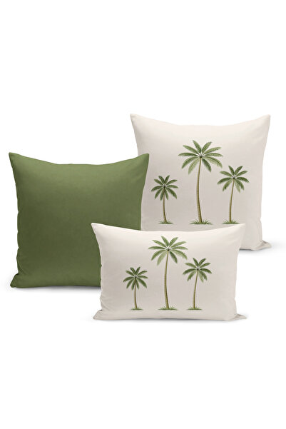 Bertille Home Σετ 3 καλύμματα μαξιλαριών με ψηφιακή εκτύπωση διπλής όψης της ...