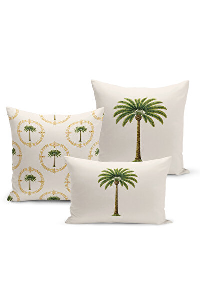 Bertille Home Σετ 3 καλύμματα μαξιλαριών με ψηφιακή εκτύπωση διπλής όψης της ...