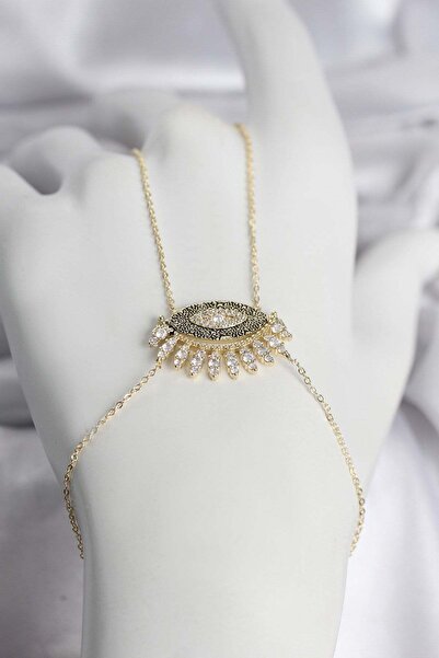 Inure Jewelry Brass Gold Color Zircon Stone Eye Model Women's Şahmeran