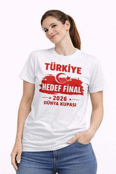 SATIYU BUTİK Women's Turkey Printed T-Shirt Moon Star 2026 World Cup Fan Jers...