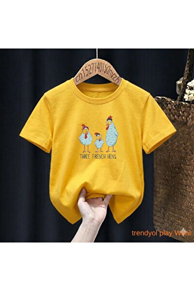 playwear Παιδικό unisex μπλουζάκι με στάμπα Three French Hens, 100% βαμβακερό...