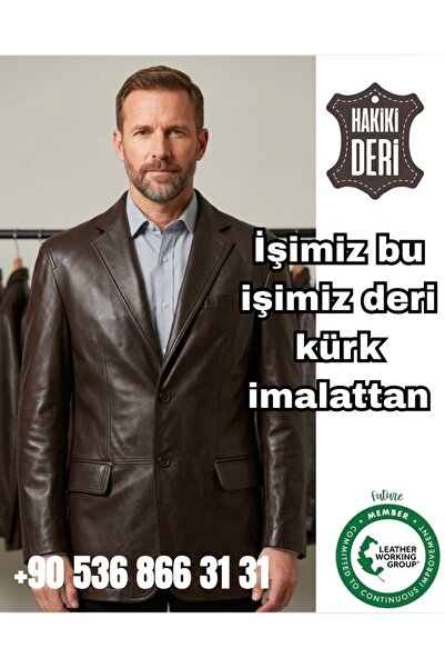 Erkek Blazer Ceket Kahve