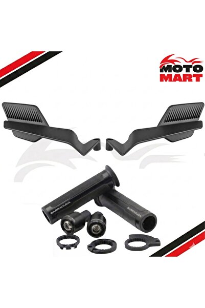 motomart+ Kuba Ege 50 Aksesuar Seti-Katlanır Aynalı-Siyah-Ma15144