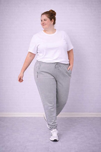 BÜYÜKBEDEN EŞOFMAN ALTI PAÇASI LASTİKLİ 3XL-6XL