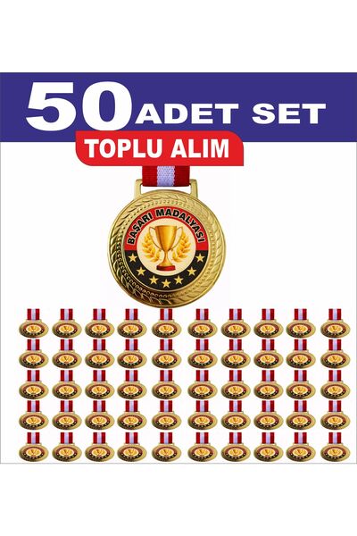 Miro Toys 50 Μετάλλια Επιβράβευσης – Σετ Βραβείων με Χρυσές Κορδέλες, Μετάλλι...