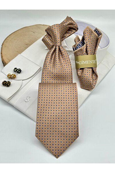 Gutiero Cravată clasică cu șervețele cu puncte bej