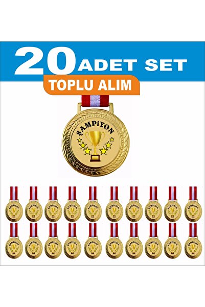 Miro Toys 20 τεμάχια Μετάλλια Πρωταθλητών – Σετ Βραβείων με Χρυσές Κορδέλες, ...