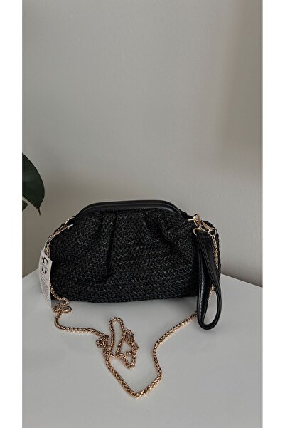 Swaggo collections Women's Straw Leather Detailed Clutch Bag