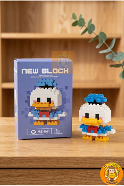 Bricks Donald Duck Karakter Figürü 3D Yapboz Puzzle Yapı Oyuncakları