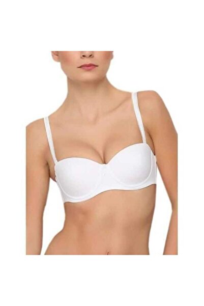 Yeni İnci Γυναικείο σουτιέν χωρίς στράπλες με αφαιρούμενες τιράντες και υποστ...