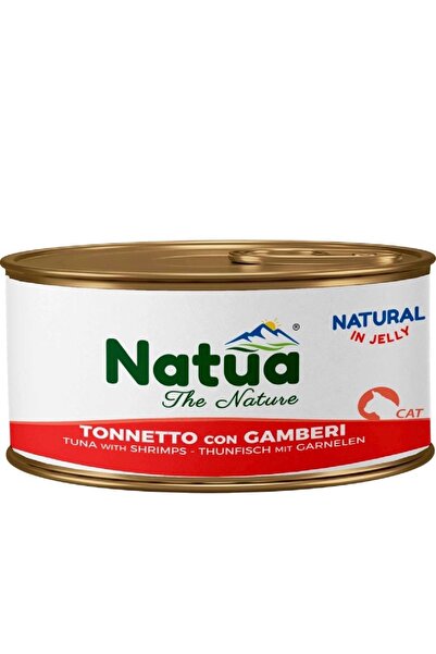 Natua هو طعام رطب للقطط من علامة التجارية، بنكهة التونة مع الروبيان في الجيلي...