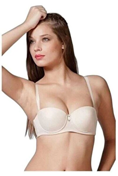 Yeni İnci Γυναικείο σουτιέν χωρίς στράπλες με αφαιρούμενες τιράντες και υποστ...