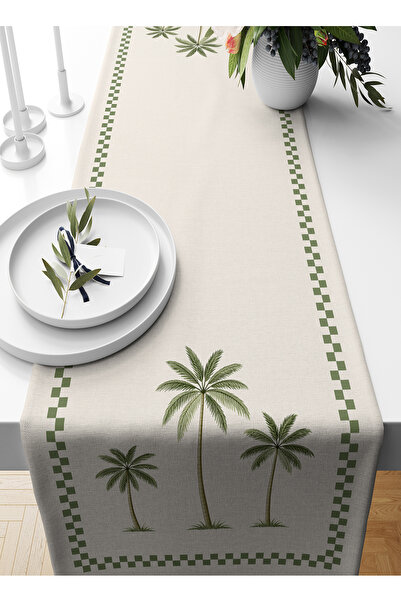 Bertille Home Palmiye Series 140X40 cm Digital Printed Runner (Palm Tree)