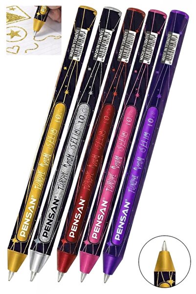 Artlantis Glitter Ballpoint Pen 5 Colors Pensan Jely Glitter Pilot Pen Ergono...