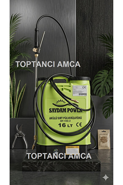 Toptancı Amca 16 Litre Akülü Basınçlı İlaçlama Pompası Sırt Tipi Şarjlı Pülve...