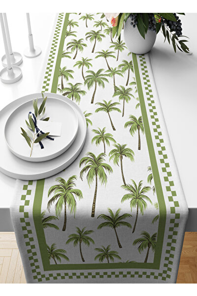Bertille Home Palmiye Series 140X40 cm Digital Printed Runner (Palm Tree)