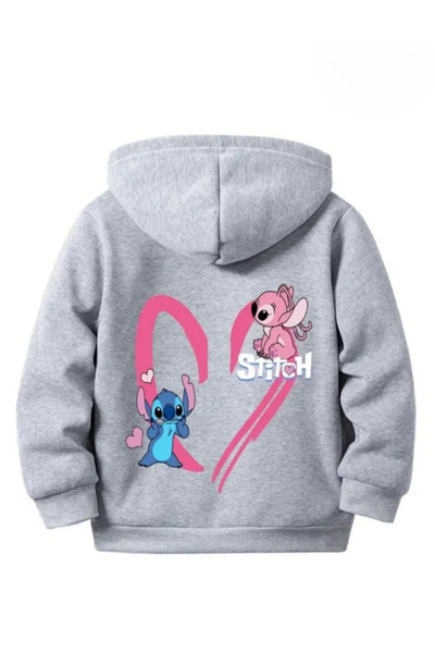 Baxia KıZ Çocuk KARAKTER BaskıLI Kapşonlu Hırka Sweatshirt FERMUARLI LACİVERT...