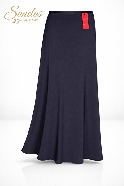 HESNA Γυναικεία φούστα Bensu Plus Size Sandy Cross χωρίς επένδυση υψηλής ποιό...