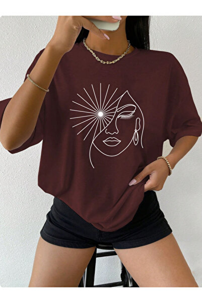 SUNFREE Power Woman Printed Oversize Basic Summer Women's Tshirt