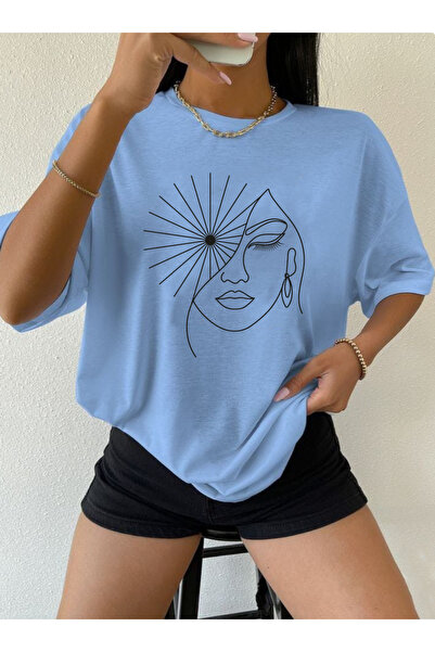 SUNFREE Power Woman Printed Oversize Basic Summer Women's Tshirt