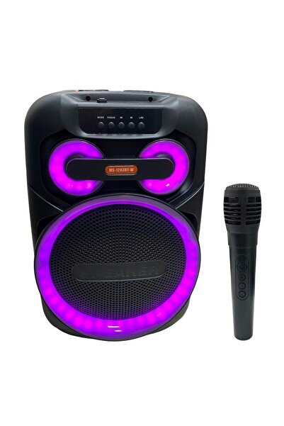 Rose SP-330 Şarjlı Mikrofonlu Bluetooth RGB Işıklı Taşınabilir Hoparlör