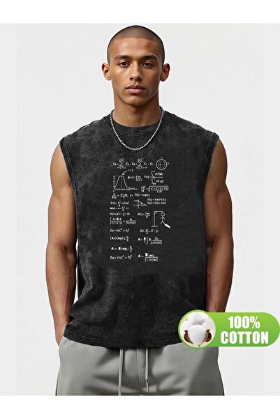 CLASSY.MODA Unisex Αμάνικο Υπερμεγέθες T-Shirt με στάμπα, Πλενόμενο, Street S...