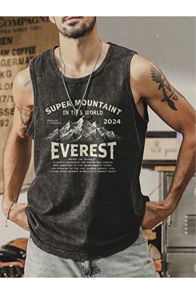 CLASSY.MODA Unisex Αμάνικο Υπερμεγέθες T-Shirt με στάμπα, Πλενόμενο, Street S...