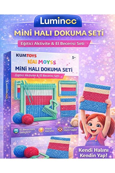 Luminoo Mini Halı Dokuma Seti – Eğitici Aktivite & El Becerisi Oyuncağı (5+ Yaş)