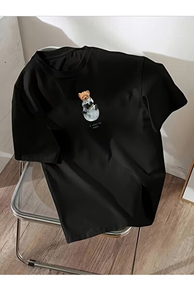 Marco Fresco Μπλουζάκι Unisex με στάμπα Little Bear, Oversize Crew Neck