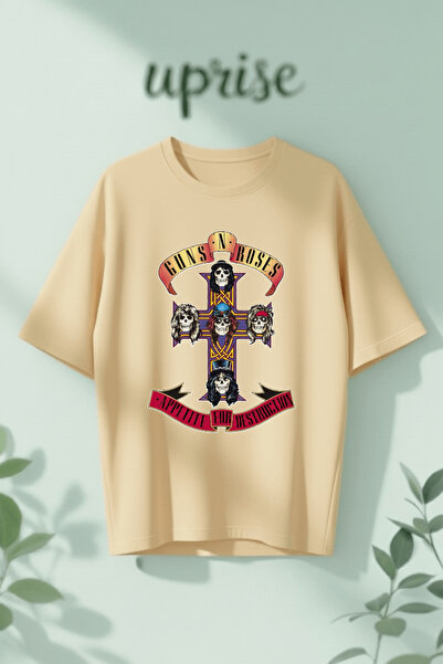 Vordevia Tricou oversize din bumbac cu imprimeu Guns N Roses