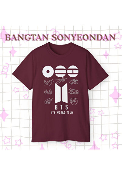 barsdepo BTS World Tour 2026 Arirang - Μπλουζάκι από βαμβάκι με τυπωμένη υπογ...