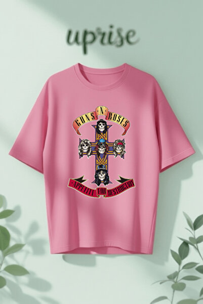 Vordevia Tricou oversize din bumbac cu imprimeu Guns N Roses