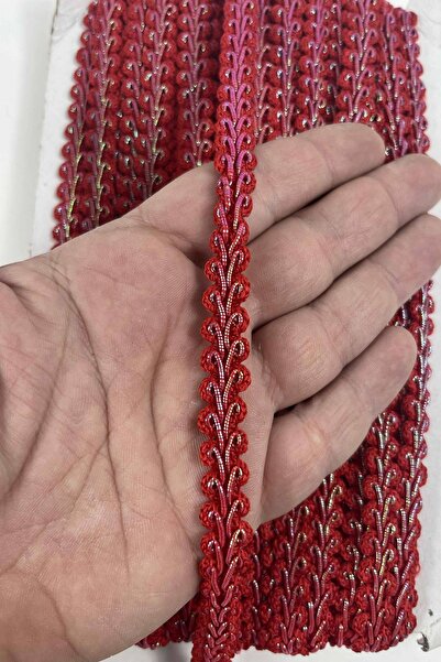 Hobigram شريط زخرفي من قرون الأغنام نيلا باللون الأحمر الفضي اللامع بطول 5 أم...