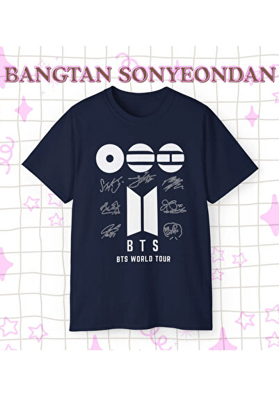 barsdepo BTS World Tour 2026 Arirang - Tricou din bumbac cu imprimeu semnătur...