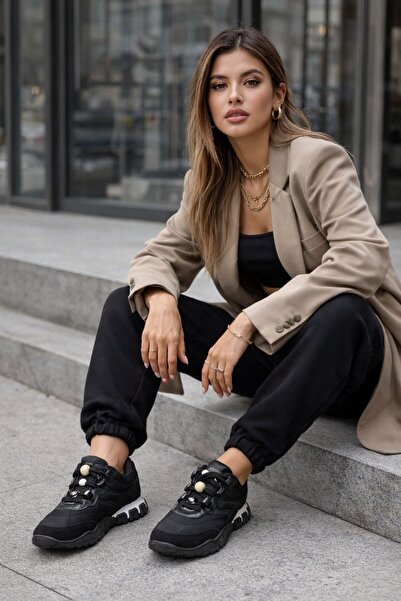 Daloğlu Μαύρα γυναικεία αθλητικά παπούτσια Sneaker Casual