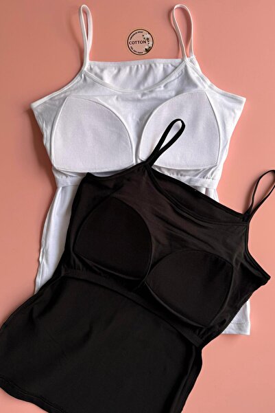 VicTroy Bratique |   2-Piece String Strap Black and White Color Cotton Padded...