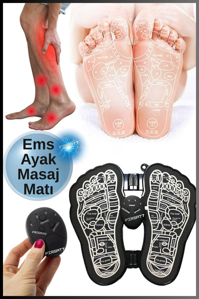 Fırsat7 Akupunktur Ayak Masaj Aleti - Usb Şarjlı Otomatik Ems Masaj Pedi Tens...