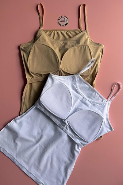 VicTroy Bratique |   2-Piece Women's Undershirt with String Straps, White and...