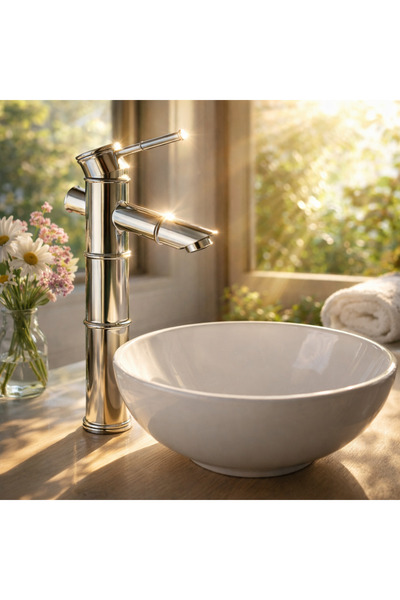 ARMİLLA ARMATÜR Krom Lavabo Bataryası Çanak Lavabo Uyumlu Pirinç Gövde Modern...