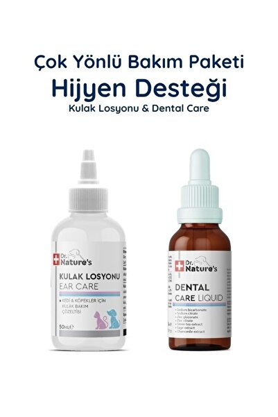 Dr. Nature's Kedi Köpek Kulak ve Ağız Bakım Seti – Kulak Temizleme Solüsyonu ...