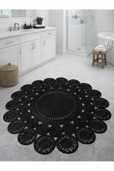 ÖZİMA CONCEPT Papatya Jüt Kilim, Paspas, Mutfak Halısı, Banyo Paspası, Oturma...