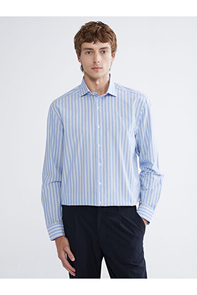 LC Waikiki Ozmarka New Season Regular Fit Striped Poplin Men's Shirt