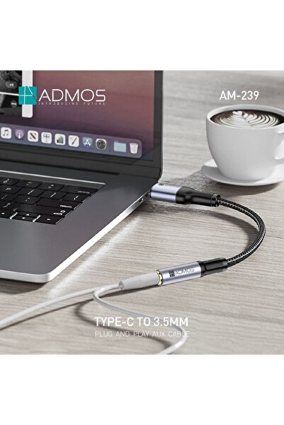 ADMOS كابل AM-239 من نوع C إلى 3.5 ملم للاتصال السريع والتشغيل