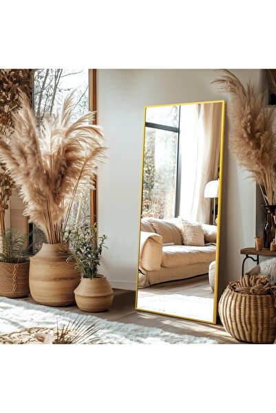 SAHABA Full Mirror, Hanging Mirror with Aluminum Frame, Mirror Without Floor ...
