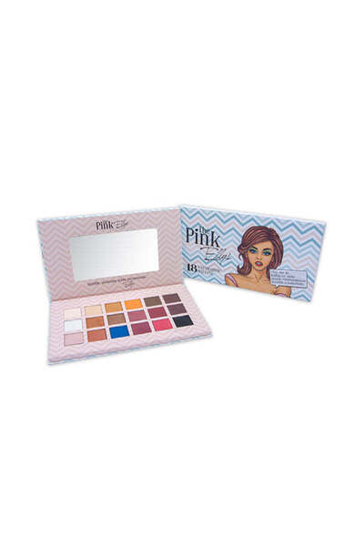 The Pink Ellys Pallet of Eyeshadows Pink Ellis, 18 Colours