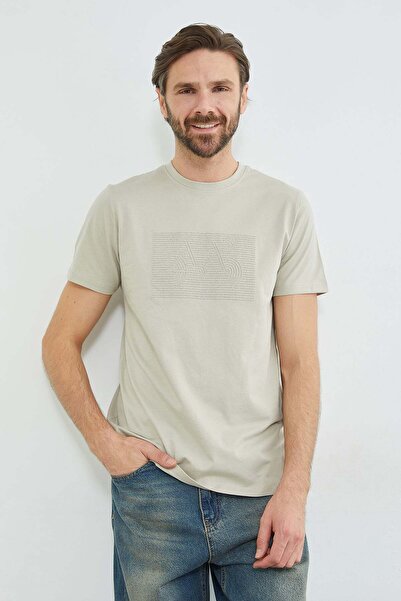 Fulla Moda Tricou imprimat cu decolteu crew