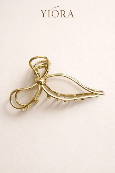 yiora Γυναικεία χρυσή μεταλλική πόρπη μεγάλου μεγέθους Premium Imported