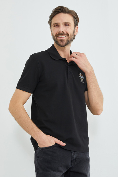 Fulla Moda Μπλουζάκι Aslan Με κέντημα με γιακά πόλο